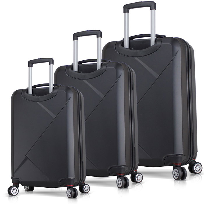 Zoozie Bags Juego de Maletas de 3 Piezas Negro